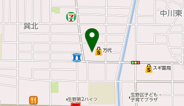 クリーニングルビー 万代巽北店の地図画像