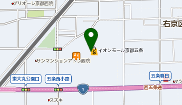 クリーニングルビー イオンモール京都五条店の地図画像