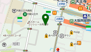 クリーニングルビー あべのキューズモール店の地図画像