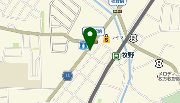 クリーニングルビー 洗濯王 牧野駅前店の地図画像