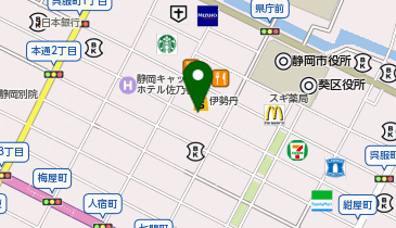 カフェコムサ 静岡伊勢丹店の地図画像