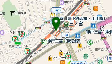 御座候 三ノ宮駅店の地図画像