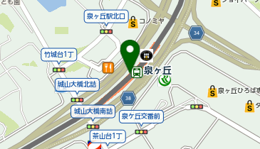 御座候 エキ・タカ泉ケ丘店の地図画像