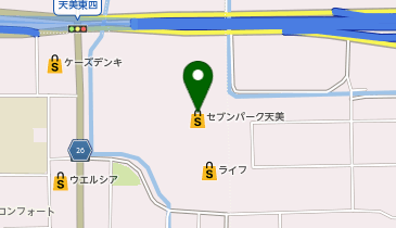 御座候 セブンパーク天美店の地図画像