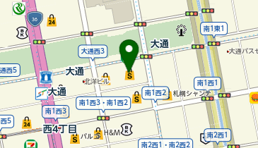 御座候 札幌丸井今井店の地図画像