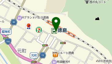 御座候 徳島駅店の地図画像