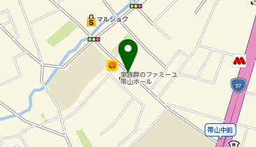 家族葬のファミーユ 帯山ホールの地図画像