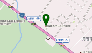 家族葬のファミーユ 月寒ホールの地図画像