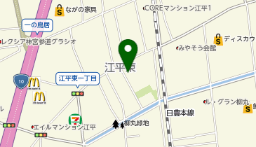 家族葬のファミーユ 江平ホールの地図画像