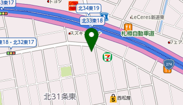 家族葬のファミーユ 新道東ホールの地図画像