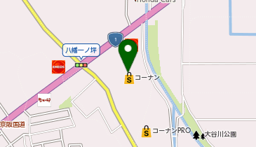 コーナン八幡一ノ坪店の地図画像