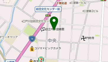 コーナン江戸川中央店の地図画像