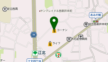コーナンドイト西新井店の地図画像