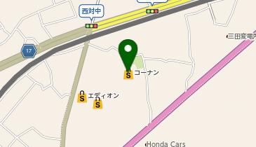 コーナン三田対中店の地図画像