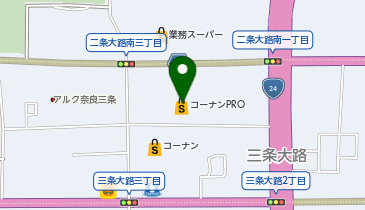 コーナンPRO三条大路店の地図画像