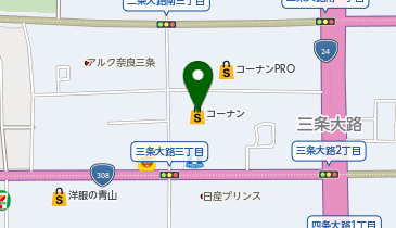 コーナン三条大路店の地図画像