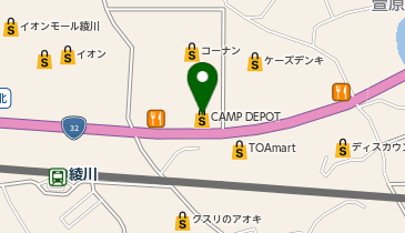 CAMPDEPOT(キャンプデポ)綾川店の地図画像