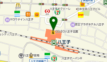 ポニークリーニング セレオ八王子北館店の地図画像