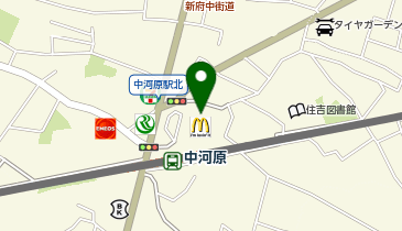 ポニークリーニング ライフ府中中河原店の地図画像