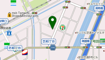 ポニークリーニング 芝浦2丁目店の地図画像