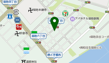ポニークリーニング 築地6丁目店の地図画像