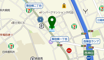 ポニークリーニング 飯田橋店の地図画像