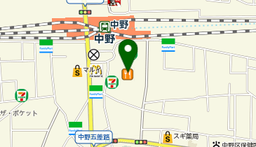 ポニークリーニング ナカノサウステラレジデンス店の地図画像