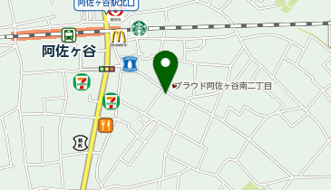 ポニークリーニング 阿佐ケ谷駅南口店の地図画像