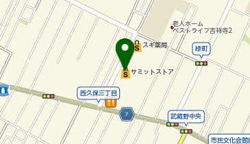ポニークリーニング サミット武蔵野緑町店の地図画像