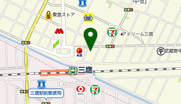 ポニークリーニング 三鷹駅北口店の地図画像