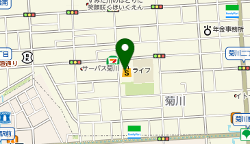 ポニークリーニング ライフ菊川店の地図画像