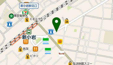 ポニークリーニング 新小岩駅前店の地図画像