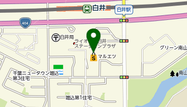 ポニークリーニング マルエツ白井店の地図画像