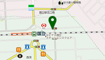 ポニークリーニング 国立駅北口店の地図画像