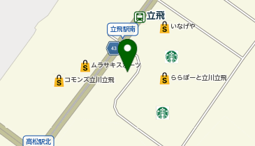 ポニークリーニング ららぽーと立川立飛店の地図画像