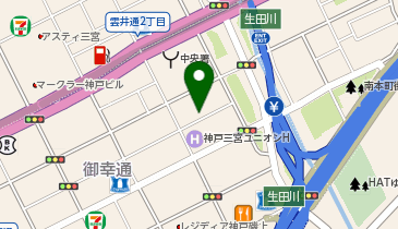 ドーミー三宮の地図画像