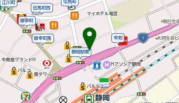MEN'S TBC 静岡エクセルワードビル店の地図画像
