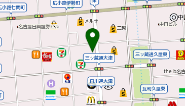MEN'S TBC 名古屋栄店の地図画像