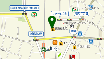 MEN'S TBC 立川高島屋S.C.店の地図画像