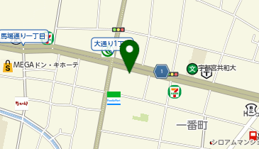 MEN'S TBC 宇都宮店の地図画像