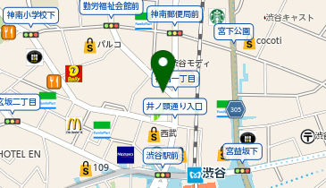 MEN'S TBC 渋谷店の地図画像