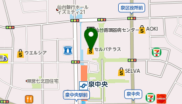 エステティックTBC 仙台泉中央セルバテラス店の地図画像