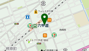 UR賃貸ショップ六甲道駅前の地図画像