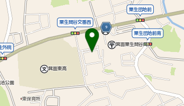 UR箕面粟生現地案内所の地図画像