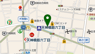 グランキコーナ 大阪本店の地図画像