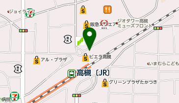 キコーナ JR高槻駅前店の地図画像