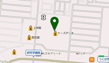 パソコンクリニック ケーズデンキ つくば研究学園店内店の地図画像