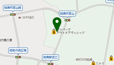 スノーピーク 昭島アウトドアヴィレッジの地図画像