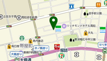 たも屋 帯屋町店の地図画像
