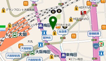 ハリー・ウィンストン 阪急梅田店の地図画像